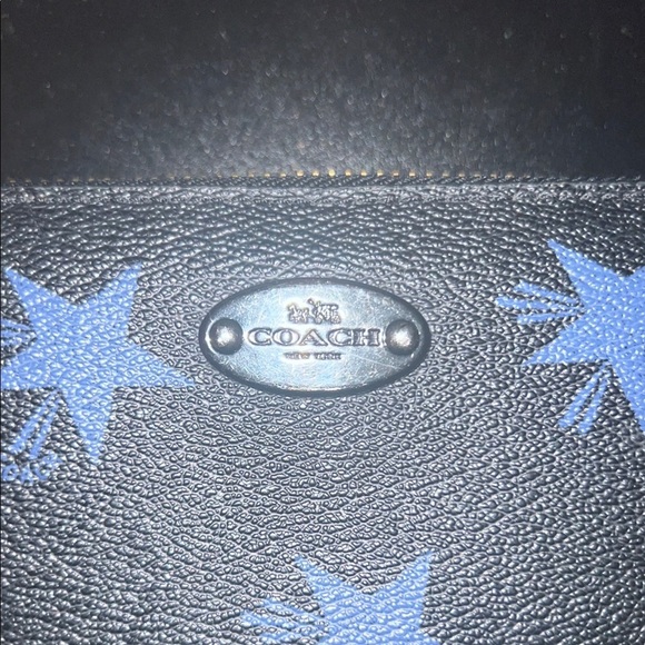 Coach F53426 Star Canyon Quinn Wallet Limited Edition Black/Blue - Picture 2 of 6